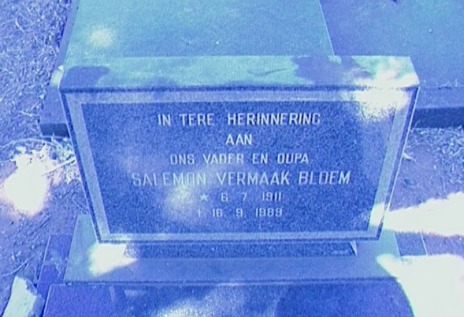 BLOEM Salemon Vermaak 1911-1989