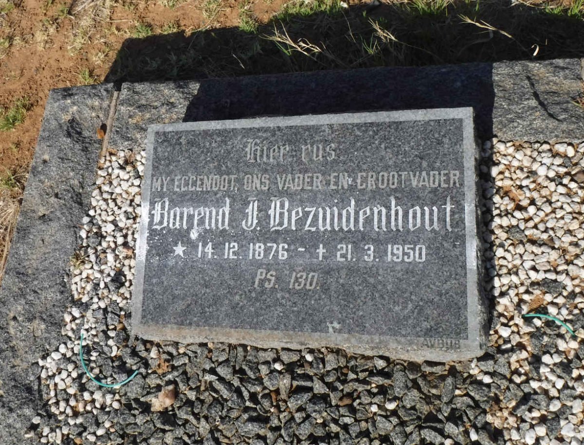 BEZUIDENHOUT Barend J. 1876-1950