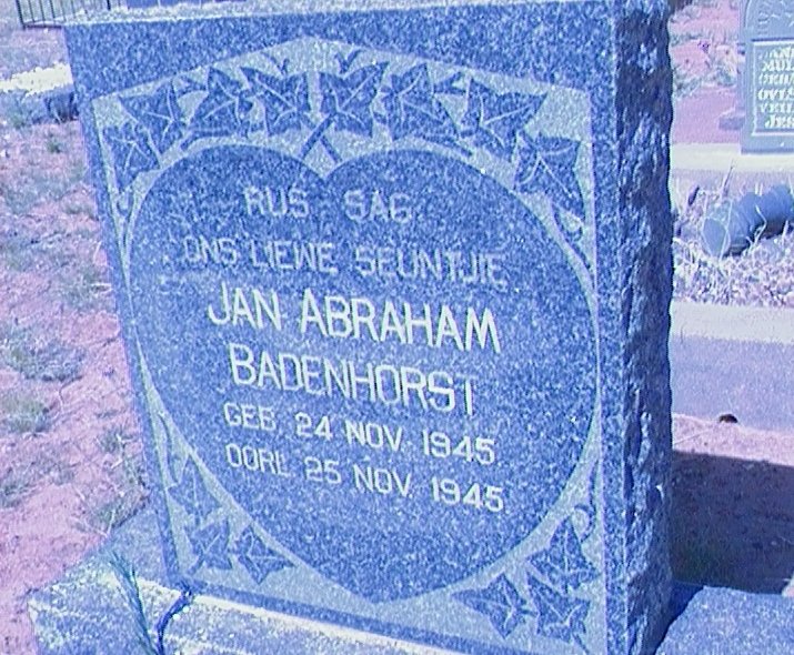 BADENHORST Jan Abraham 1945-1945
