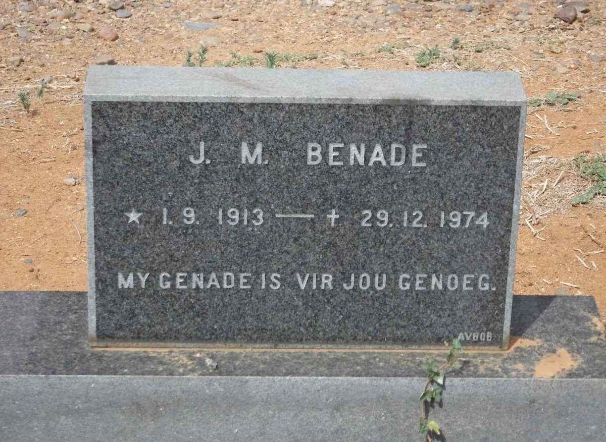 BENADE J.M. 1913-1974