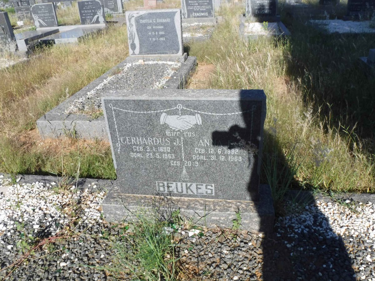 BEUKES Gerhardus J. 1890-1963 &amp; Anna J. 1882-1963