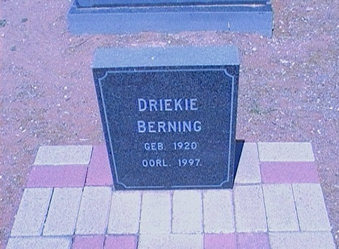 BERNING Driekie 1920-1997