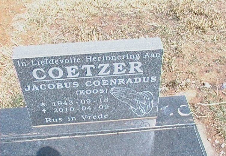 COETZER Jacobus Coenradus 1943-2010