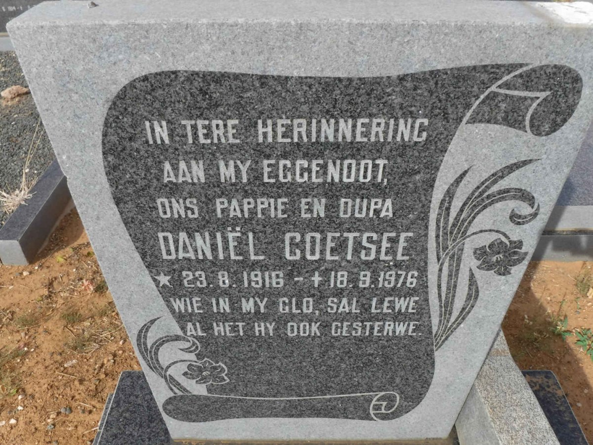 COETSEE Daniel 1916-1976