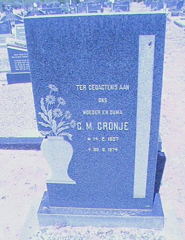 CRONJE C.M. 1907-1974