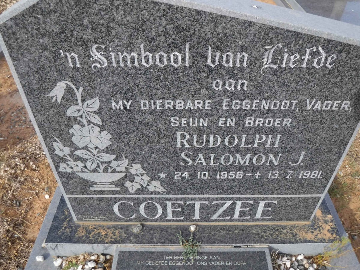 COETZEE Rudolph Salomon J. 1956-1981