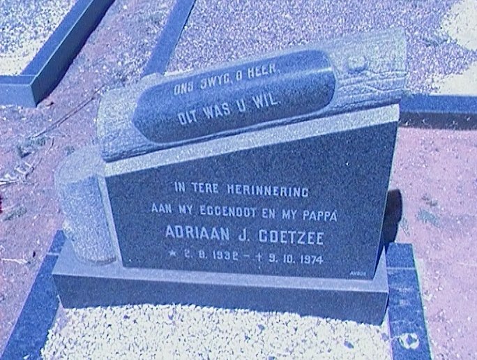 COETZEE Adriaan J. 1932-1974