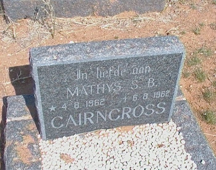 CAIRNCROSS Mathys S.B. 1962-1962