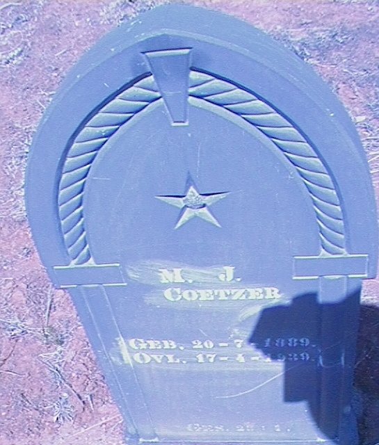 COETZER M.J. 1889-1939