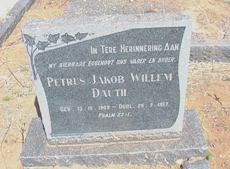 DAUTH Petrus Jakob Willem 1909-1957
