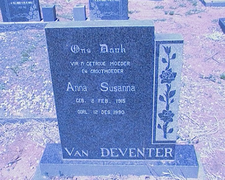 DEVENTER Anna Susanna, van 1915-1990