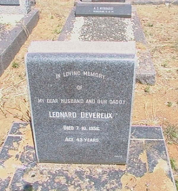 DEVEREUX Leonard  -1956
