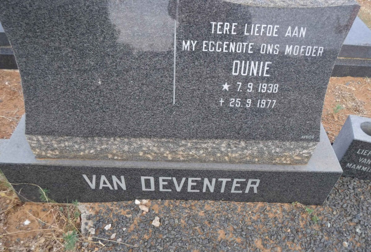 DEVENTER Ounie, van 1938-1977