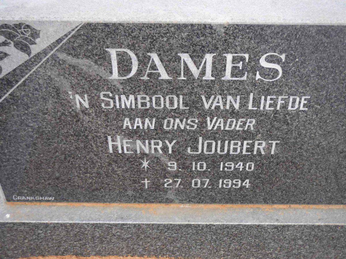 DAMES Henry Joubert 1940-1994