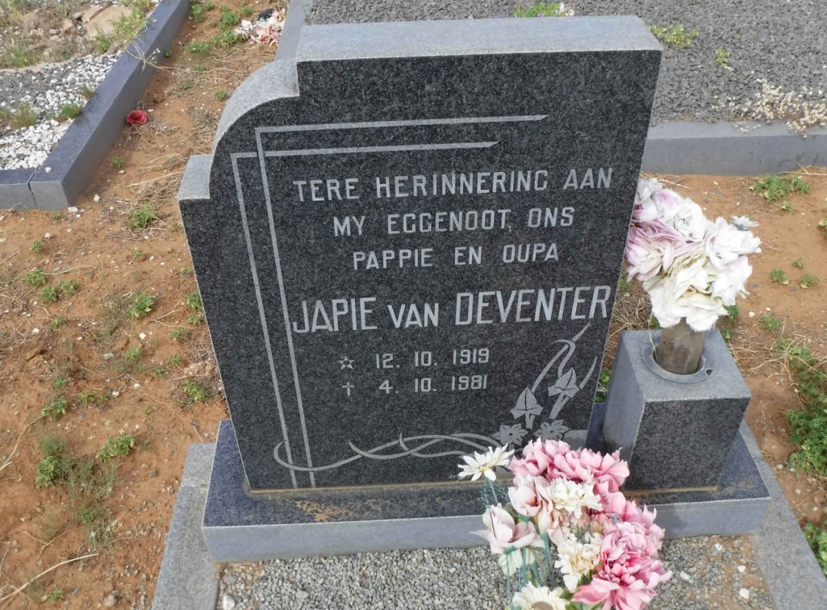 DEVENTER Japie, van 1919-1981