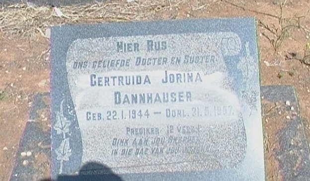 DANNHAUSER Gertruida Jorina 1944-1957