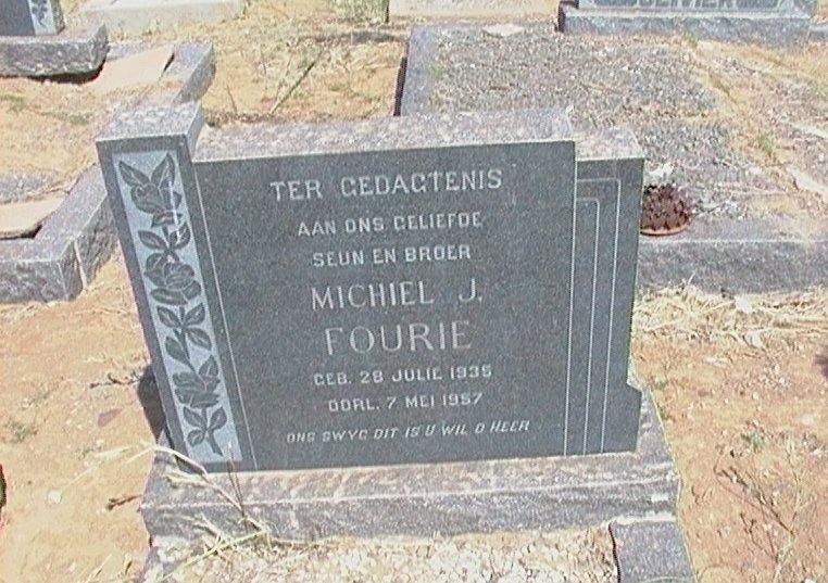 FOURIE Michiel J.  1935-1957