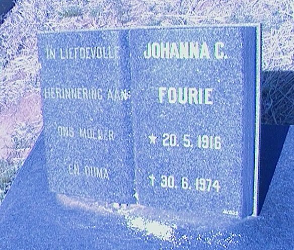 FOURIE Johanna C. 1916-1974