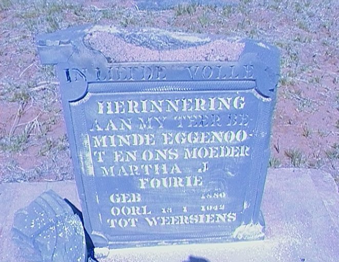 FOURIE Martha J. 1880-19??