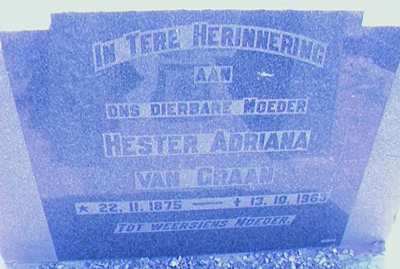 GRAAN Hester Adriana, van 1875-1963