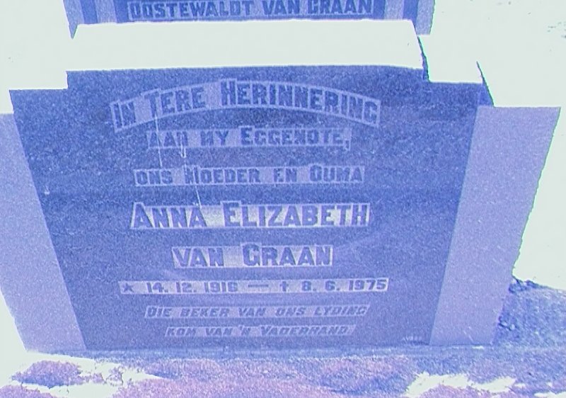 GRAAN Anna Elizabeth, van 1916-1975