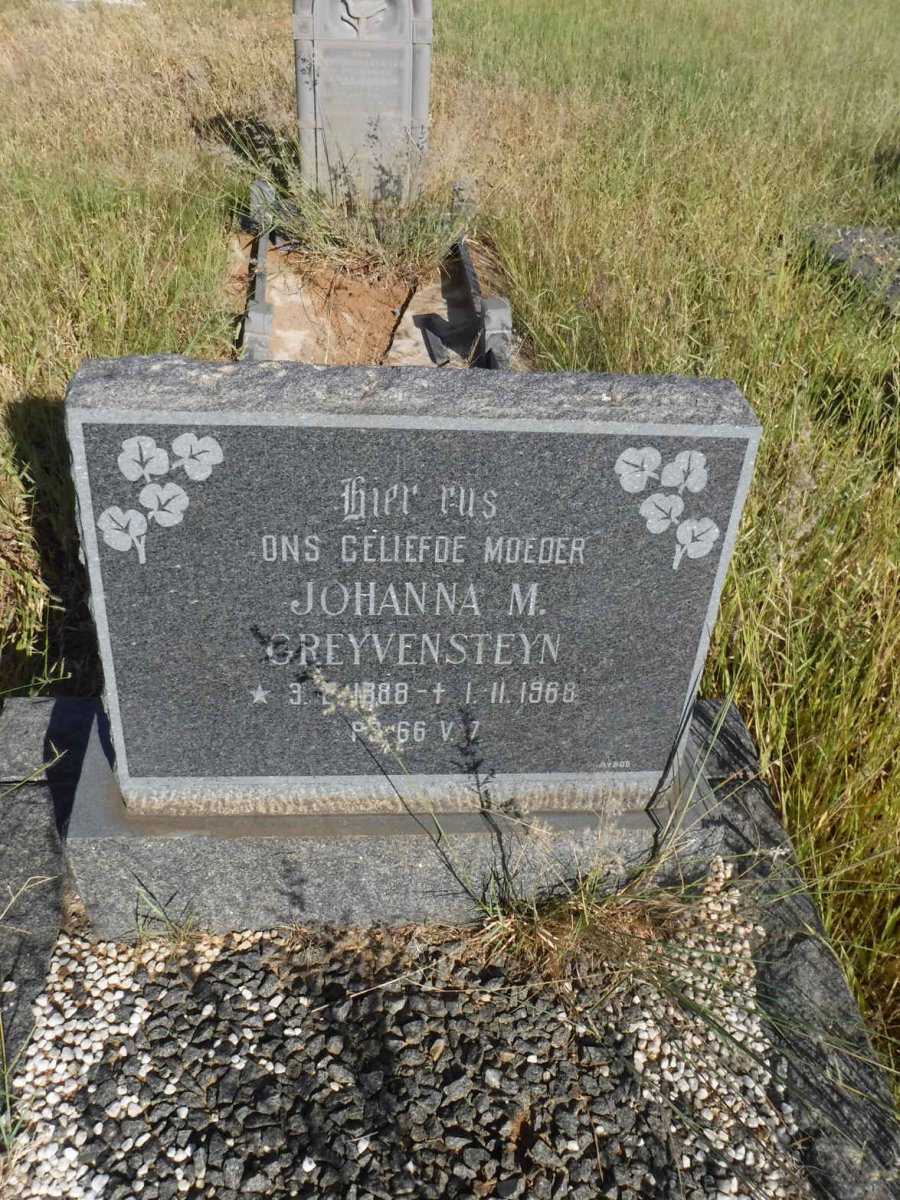 GREYVENSTEYN Johanna M. 1888-1968