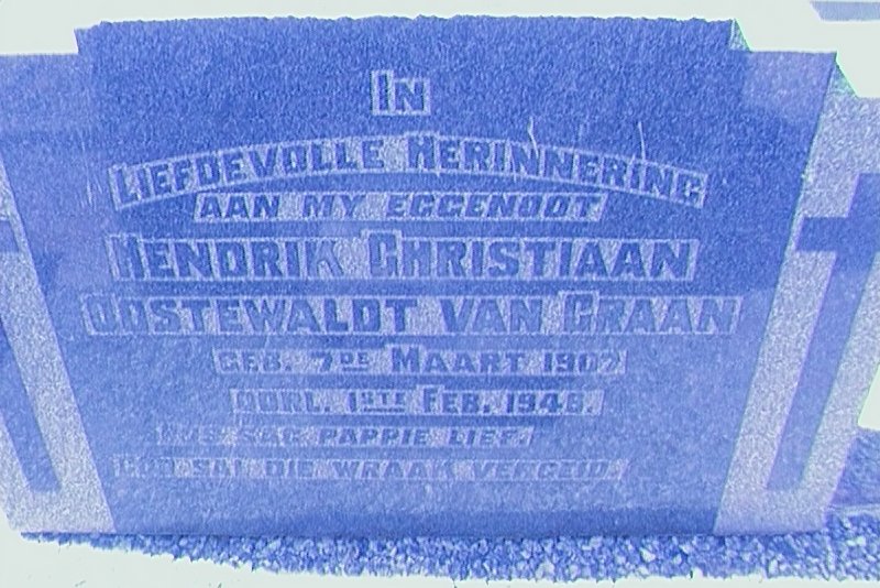 GRAAN Hendrik Christiaan Oostewaldt, van 1907-1946
