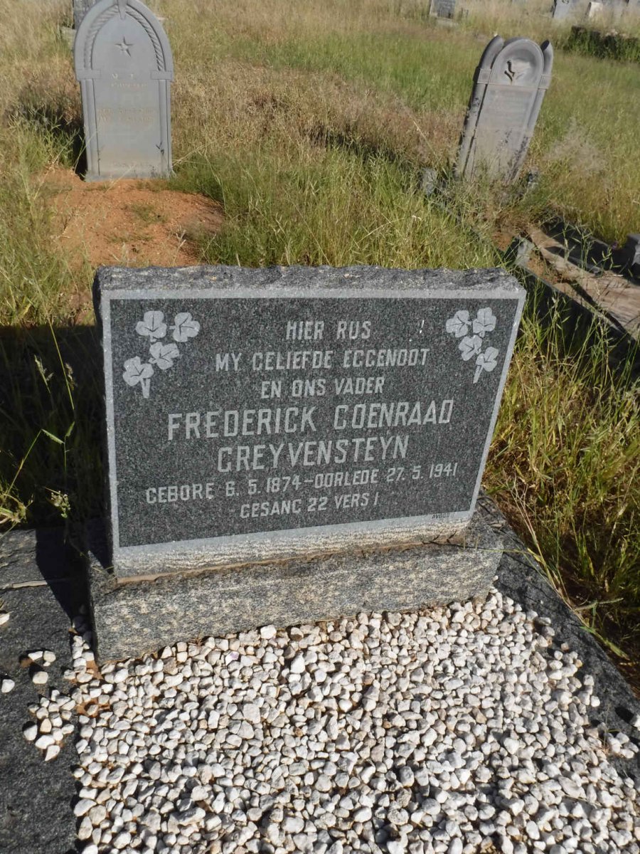 GREYVENSTEYN Frederick Coenraad 1874-1941