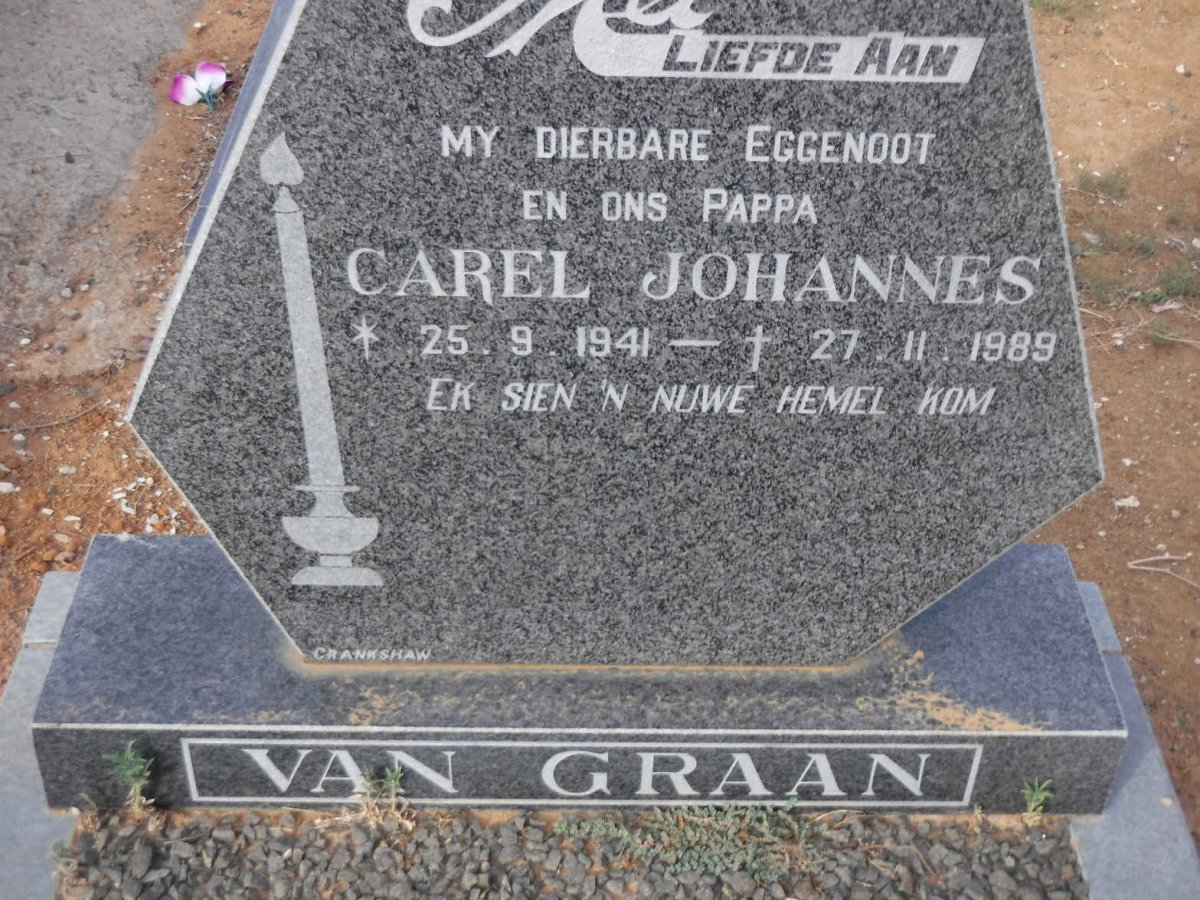 GRAAN Carel Johannes, van 1941-1989