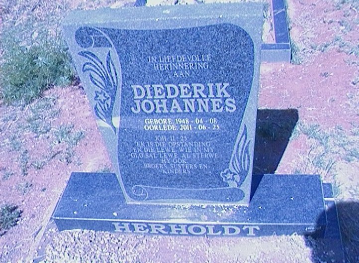 HERHOLDT Diederik Johannes 1948-2011