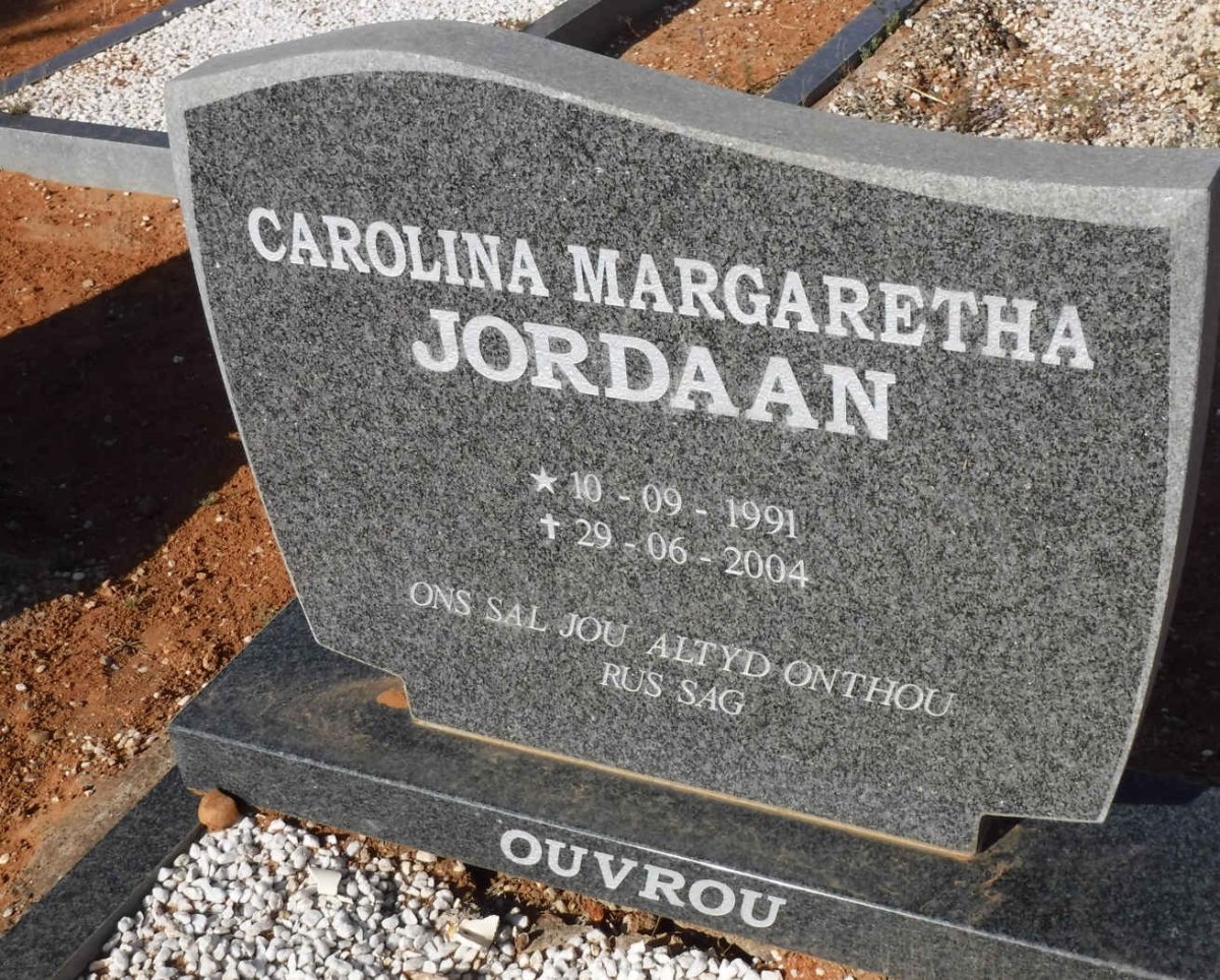 JORDAAN Carolina Margaretha 1991-2004
