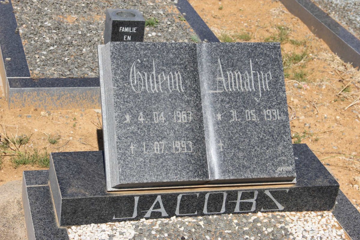 JACOBS Gideon 1967-1993 :: JACOBS Annatjie 1931-