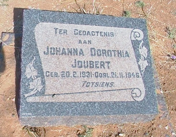 JOUBERT Johanna Dorothia 1931-194?