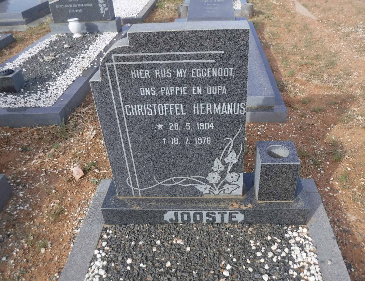 JOOSTE Christoffel Hermanus 1904-1976