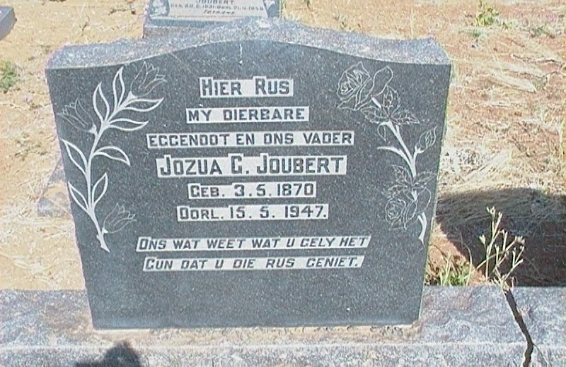 JOUBERT Jozua G. 1870-1947
