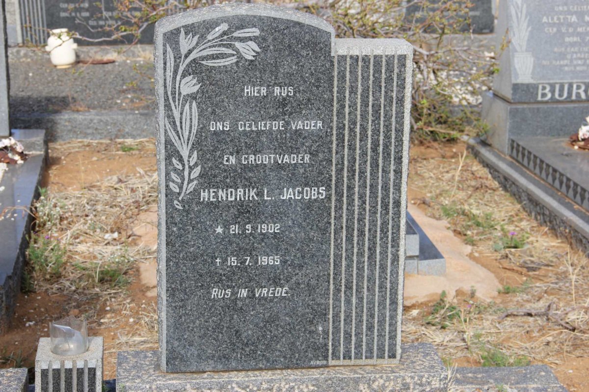 JACOBS Hendrik L. 1902-1965