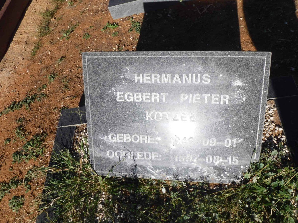 KOTZEE Hermanus Egbert Pieter 1946-1997