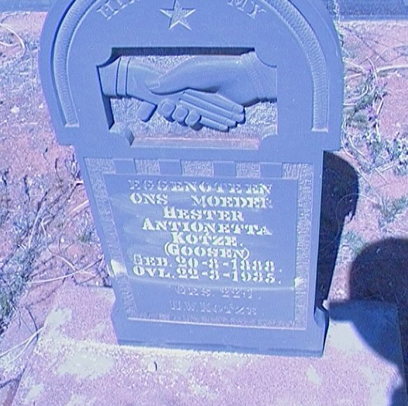 KOTZE Hester Antionetta nee GOOSEN 1888-1935