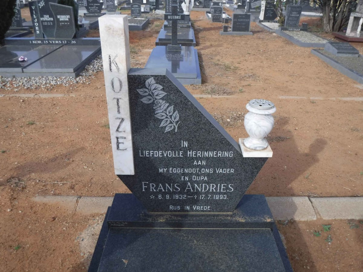 KOTZE Frans Andries 1932-1993