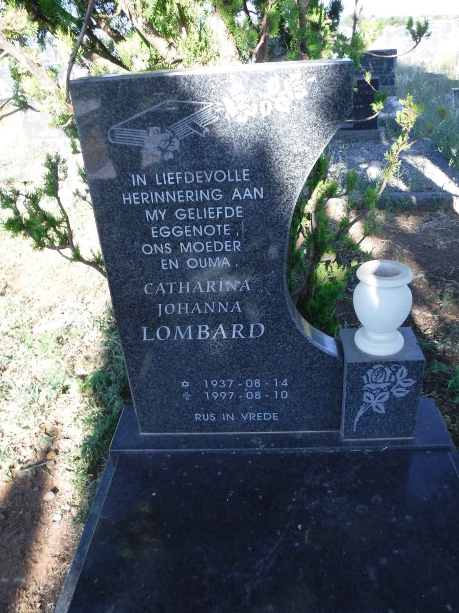 LOMBARD Catharina Johanna 1937-1997