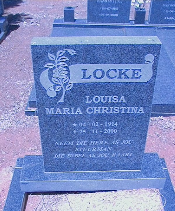 LOCKE Louisa Maria Christina 1914-2000