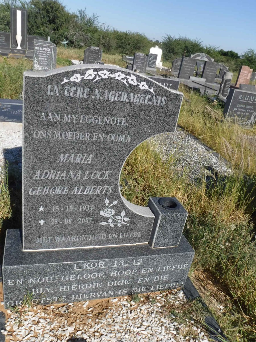 LOCK Maria Adriana nee ALBERTS 1934-2007