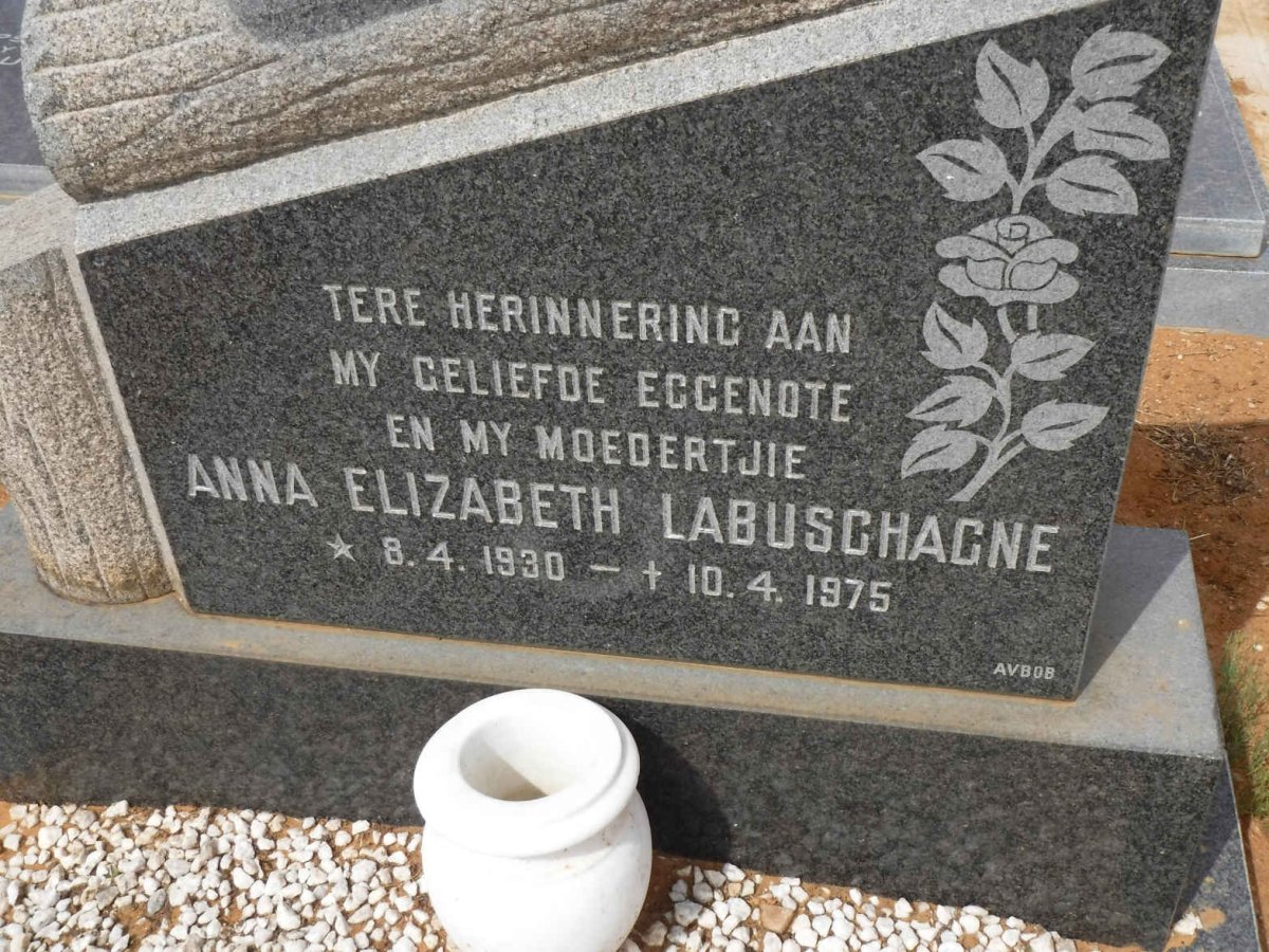 LABUSCHAGNE Anna Elizabeth 1930-1975