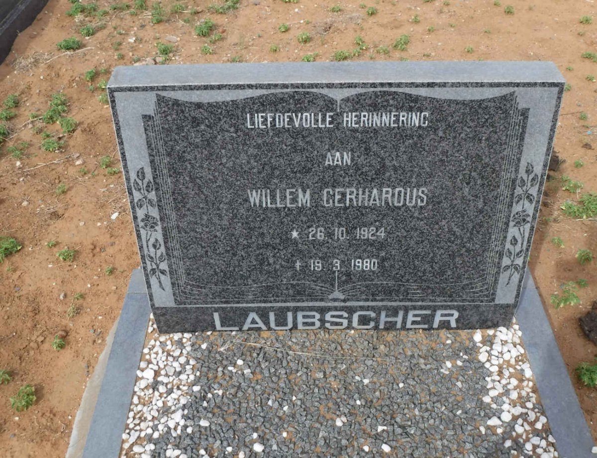 LAUBSCHER Willem Gerhardus 1924-1980