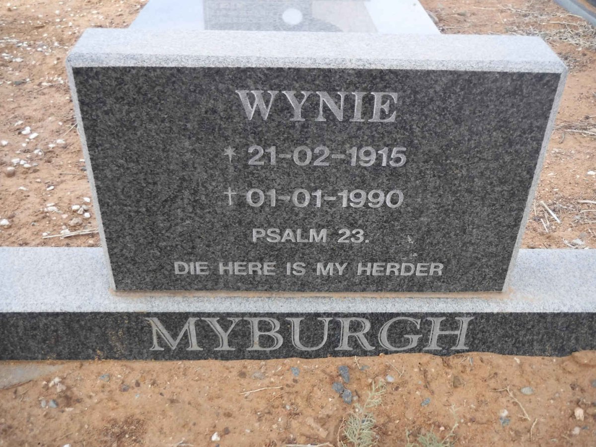 MYBURGH Wynie 1915-1990