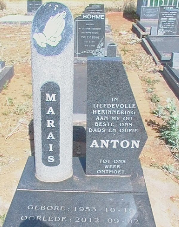 MARAIS Anton 1953-2012