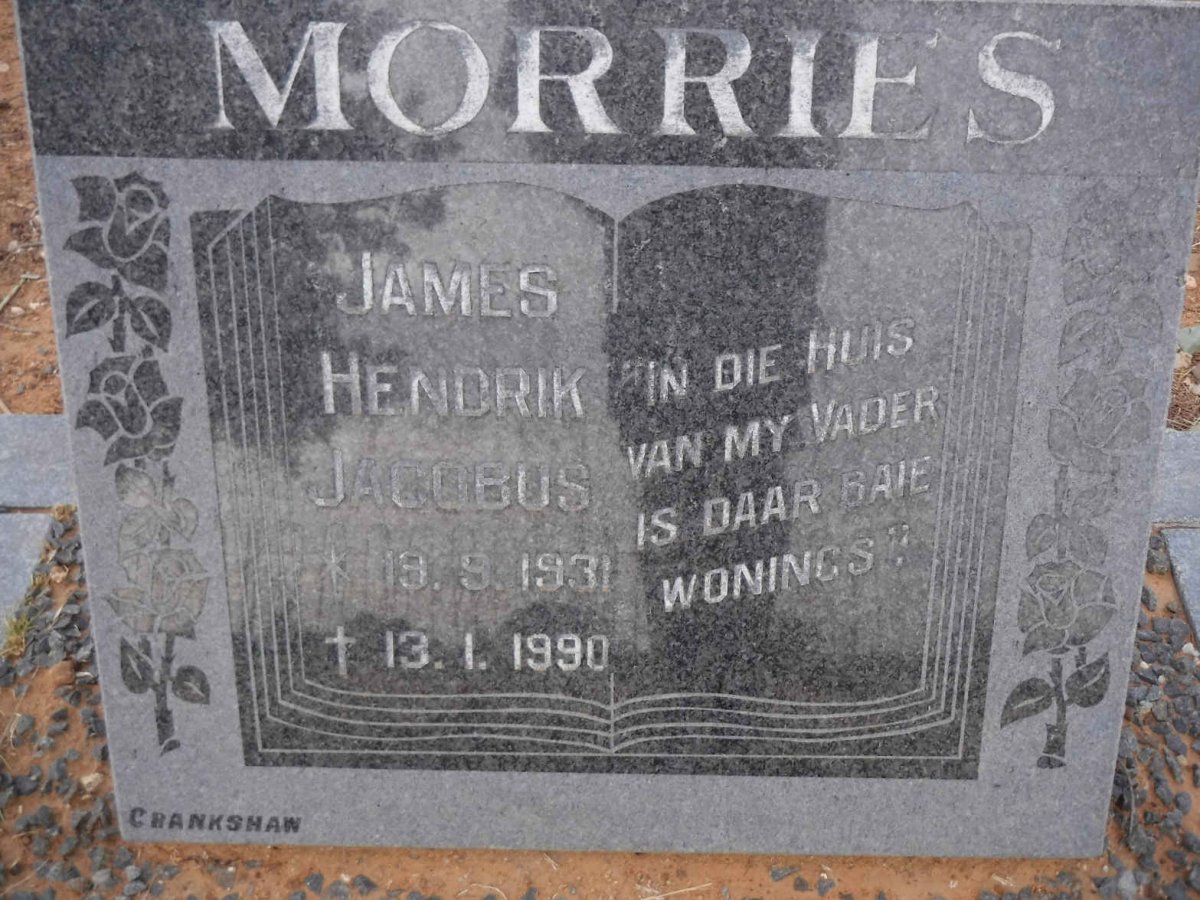MORRIES James Hendrik Jacobus 1931-1990