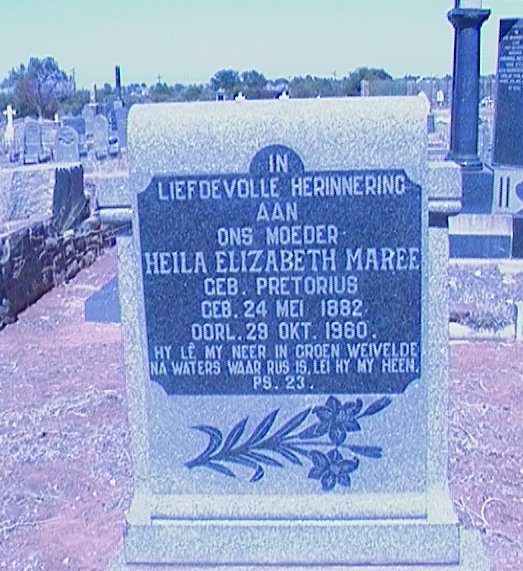 MAREE Heila Elizabeth nee PRETORIUS 1882-1960