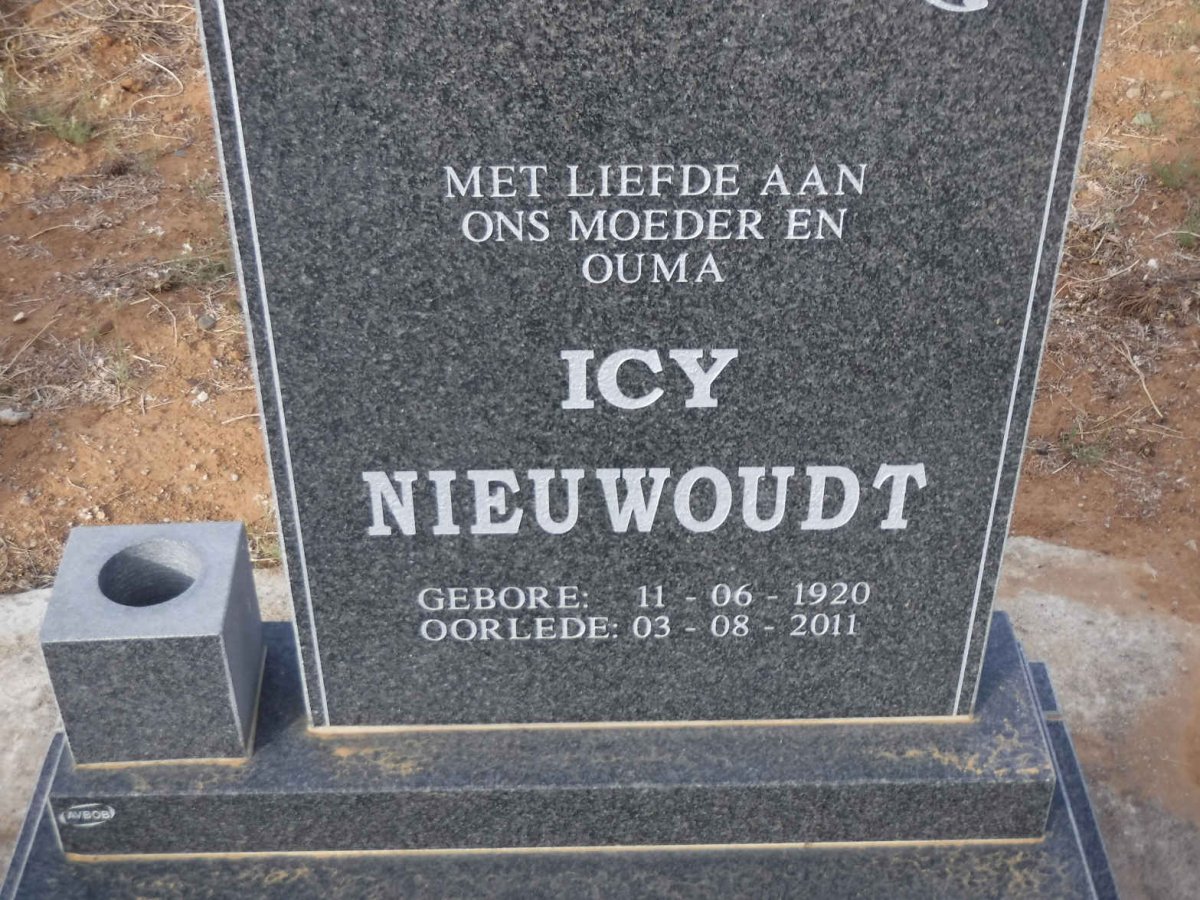NIEUWOUDT Icy 1920-2011