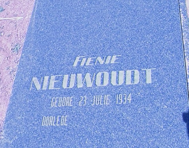 NIEUWOUDT Fienie 1934-